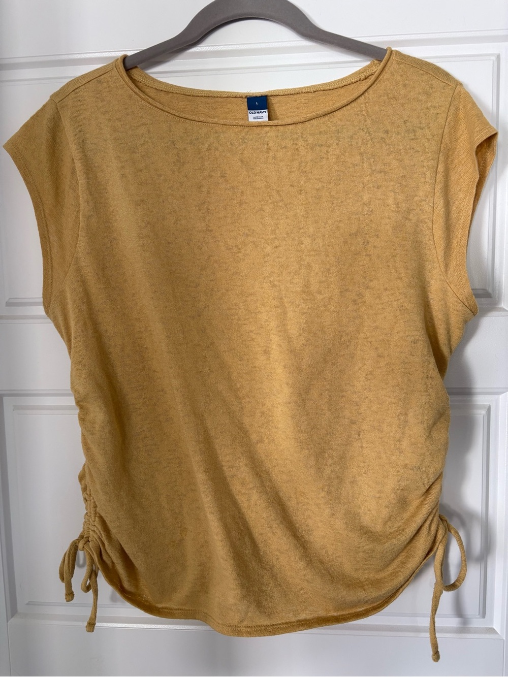 Old Navy Drawstring Side Tee - Mustard Yellow